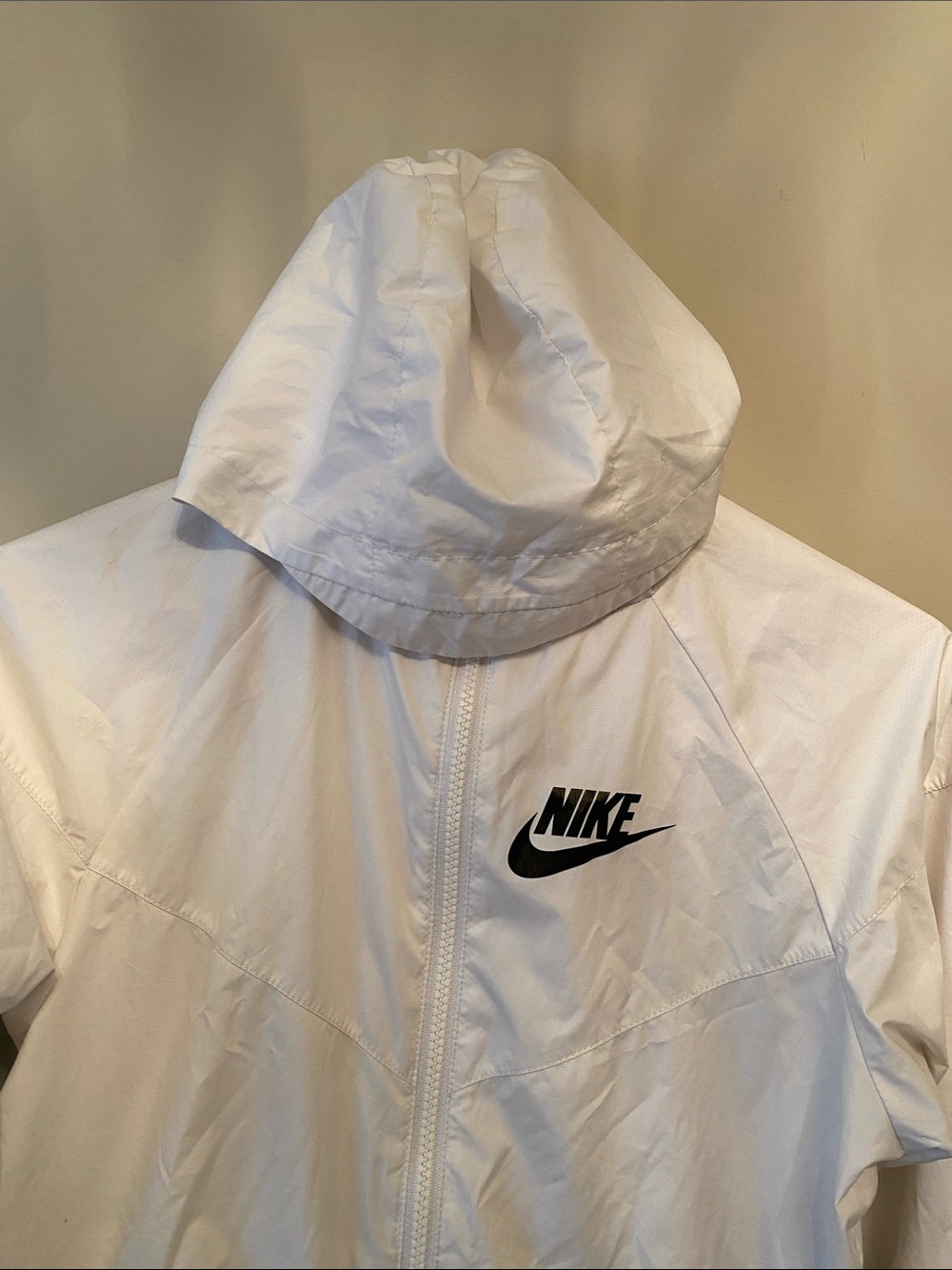 Nike Windrunner Full Zip White Jacket  youth M windbreaker golf athletic - Picture 8 of 9